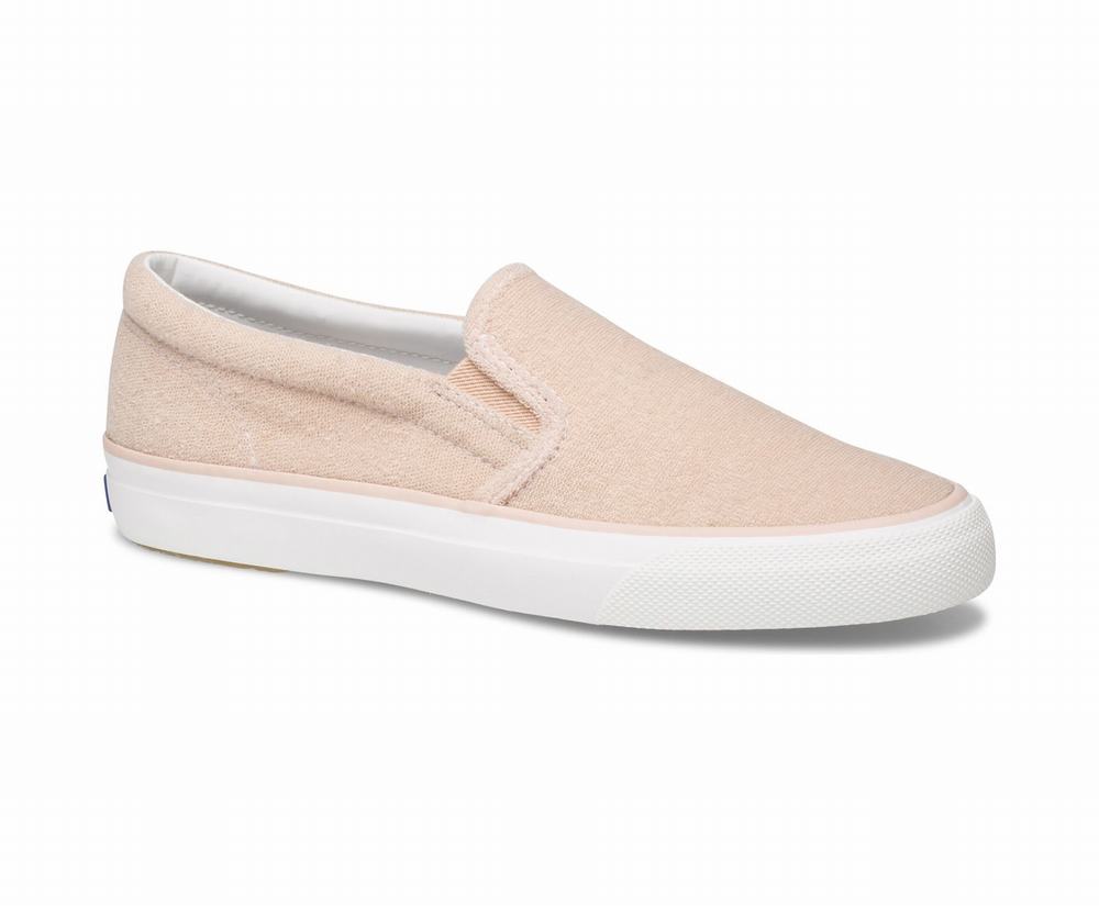 Women's Keds Anchor Terry Slip Ons Pink 7416053CH - South Africa